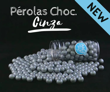 Sprinkles E Pérolas - Pérola Chocolate Cinza - 65g